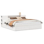 vidaXL Cadre de lit sans matelas blanc 180x200 cm bois massif de pin