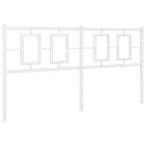 vidaXL Tête de lit métal blanc 150 cm