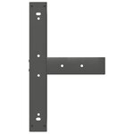 vidaXL Pieds de table de bar en T  2 pièces  anthracite  60 x 35 x (110-111) cm  acier