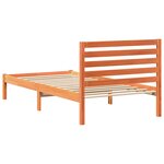 vidaXL Cadre de lit Marron cire 90 x 190 cm Bois massif en pin