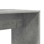 vidaXL Bureau Gris béton 138.5 x 55 x 143 cm Bois d'ingénierie