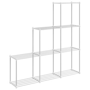 vidaXL Étagère de rangement blanc 43 x 27 x 90 cm Aluminium