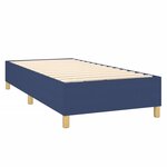 vidaXL Sommier à lattes de lit et matelas et LED Bleu 90x190 cm Tissu