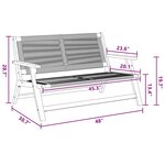 vidaXL Chaises de jardin avec table 4 Pièces Gris 90 x 45 x 40 cm