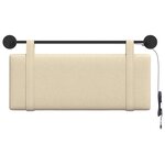 vidaXL Tête de lit suspendue Crème Tissu