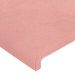 vidaXL Tête de lit avec oreilles Rose 163x23x78/88 cm Velours