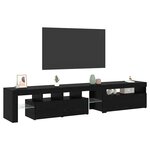 vidaXL Meuble TV 2 Pièces Chêne noir 260 x 37 x 40 cm Bois d'ingénierie