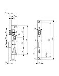 THIRARD - Boitier de serrure encastrable à cylindre pour menuiserie métallique  axe 24mm  zingué  bouts carrés - THIRARD