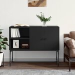vidaXL Buffet noir 100x40x79 5 cm bois d'ingénierie