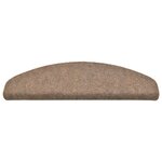 vidaXL Tapis d'escalier autocollants 15 Pièces Crème 65x21x4cm Aiguilleté
