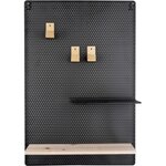 Tableau mémo avec étagère en métal perky