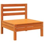 vidaXL Canapés de jardin sans accoudoirs 4 Pièces cire marron bois massif