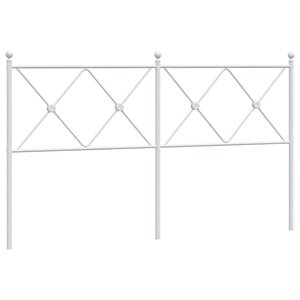 vidaXL Tête de lit métal blanc 150 cm