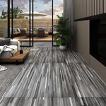 vidaXL Dalles de plancher PVC autoadhésif 5 21 m² 2 mm gris rayé