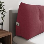 vidaXL Coussin de Dos Bordeaux 180 x 24 x 50 cm tissu