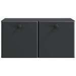 vidaXL Meuble TV mural 59 5 x 31 x 30 cm Noir Bois d'ingénierie