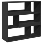 vidaXL Cloison de séparation noir 100x33x94 5 cm bois d'ingénierie