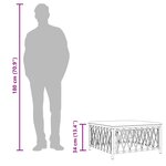 vidaXL Repose-pied de jardin avec coussin anthracite tissu tissé