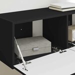 vidaXL Meuble TV mural Noir 60 x 31 x 29.5 cm Bois d'ingénierie