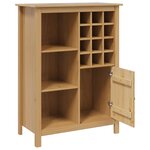 vidaXL Cabinet à vin HILL Marron miel 79.5 x 40 x 107.5 cm