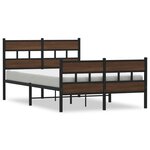 vidaXL Cadre de lit sans matelas avec tête de lit et pied de lit