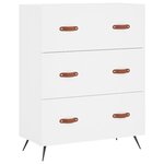 vidaXL Buffet haut Blanc 69 5x34x180 cm Bois d'ingénierie