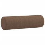 vidaXL Canapé 3 places avec oreillers décoratifs marron 180 cm tissu
