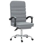 Fauteuil de bureau massage inclinable de bureau informatique étude clair tissu gris 02_0025386
