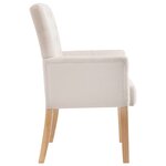 vidaXL Chaises à manger avec accoudoirs lot de 2 beige tissu