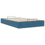 vidaXL Cadre de lit ottoman sans matelas bleu foncé 120x200 cm velours