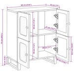 vidaXL Buffet avec porte Marron 60 x 33 x 75 cm Bois de mangue massif