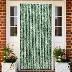 vidaXL Rideau anti-mouches vert et blanc 90x200 cm chenille