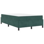 vidaXL Cadre de lit Vert foncé et blanc 120 x 190 cm Velours