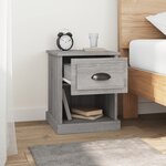 vidaXL Tables de chevet 2 Pièces sonoma gris 39x39x47 5cm bois ingénierie
