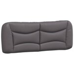 vidaXL Cadre de lit avec tête de lit Gris 120x200 cm Similicuir