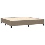 vidaXL Sommier à lattes de lit avec matelas Taupe 200x200 cm Tissu