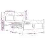 vidaXL Cadre de lit sans matelas chêne marron 120x200 cm