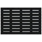 vidaXL Tête de lit murale Noir 96x3x63 cm Bois massif de pin