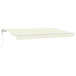 vidaXL Auvent rétractable Crème 400 x 200 cm tissu
