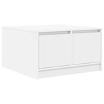 vidaXL Table basse avec tiroirs blanc 70 5x70x40 cm