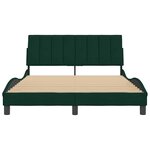 vidaXL Cadre de lit sans matelas Hanko vert foncé 140x200 cm velours