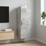 vidaXL Armoire Murale Gris béton 33 x 34 5 x 90 cm Bois d'ingénierie