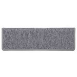 vidaXL Tapis d'escalier 30 pièces 65 x 21 x 4 cm Gris clair Bord rectangulaire