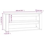 vidaXL Étagère à chaussures Gris béton 100x35x45 cm Bois d'ingénierie