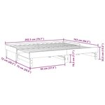 vidaXL Lit coulissant sans matelas gris 2x(80x200)cm