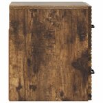 vidaXL Cabinet de chevet mural 2 Pièces Chêne fumé 34 5 x 33 x 40 cm