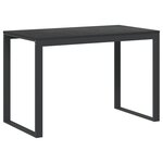 Bureau table poste de travail meuble d'ordinateur informatique étude d'ordinateur 110 x 60 x 73 cm bois d’ingénierie noir 02_0023745