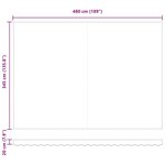 vidaXL Auvent Rétractable Vert et blanc 500 × 300 cm Polyester  Métal