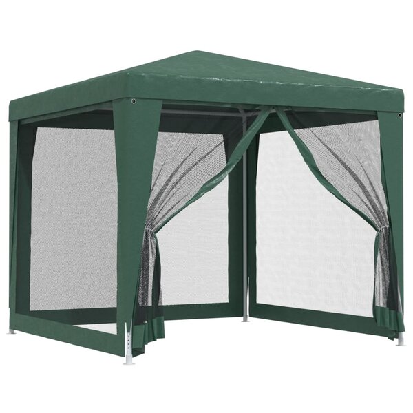 vidaXL Tente de fête avec 4 parois latérales en maille Vert 2.5x2.5 m