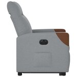 vidaXL Fauteuil inclinable électrique gris clair tissu